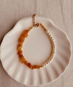 Collar Carneola y perlas - Akamari